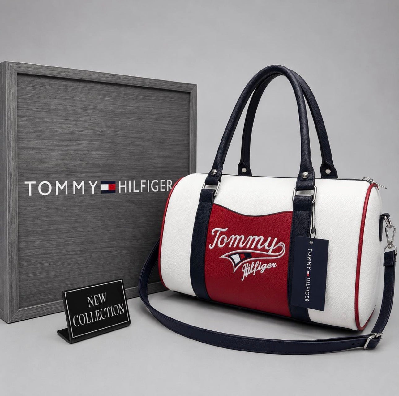 Tommy Hilfiger Γυναίκεια Τσάντα Λευκό-Κόκκινο