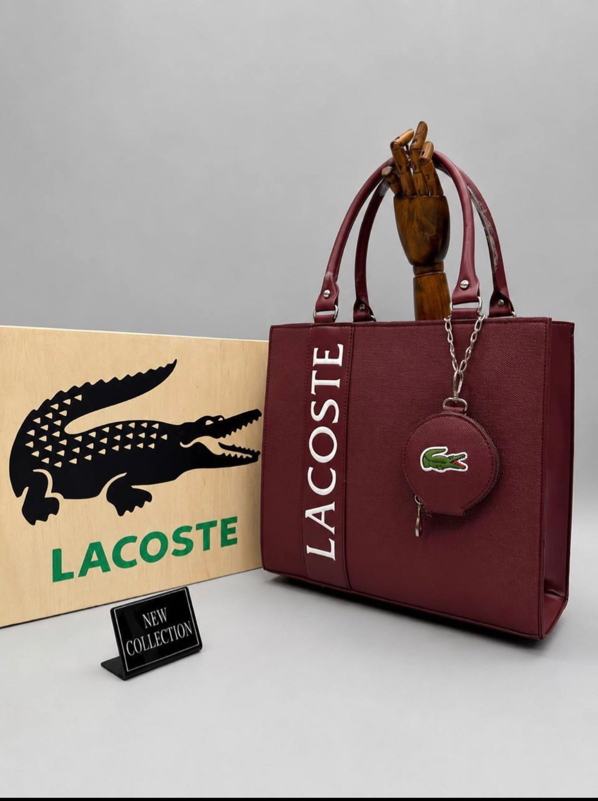 Lacoste Γυναικεία Τσάντα Μπορντό