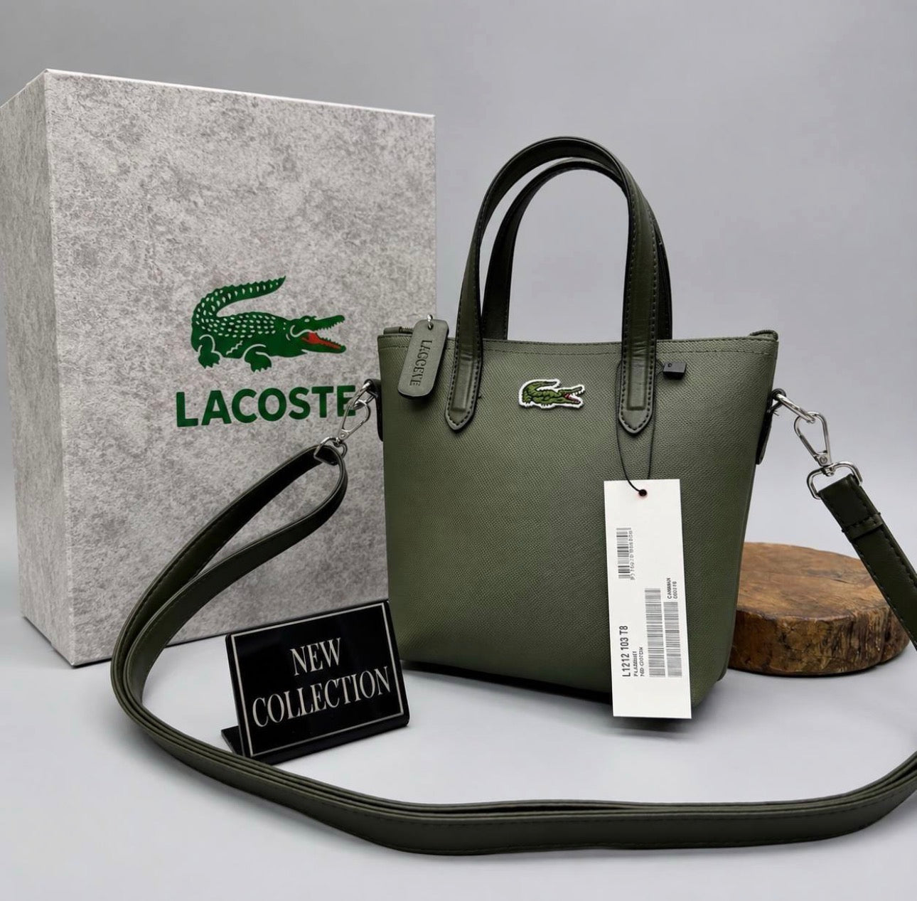 Lacoste Γυναίκειο Τσαντάκι Χακί