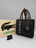 Lacoste Γυναικεία Τσάντα Μαύρη Tote με Mini Pouch
