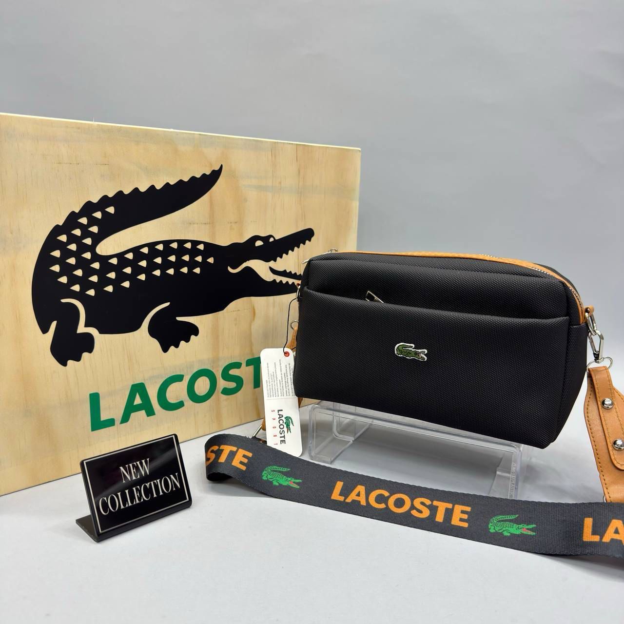 Lacoste Γυναικείο Τσαντάκι Crossbody Μαύρο