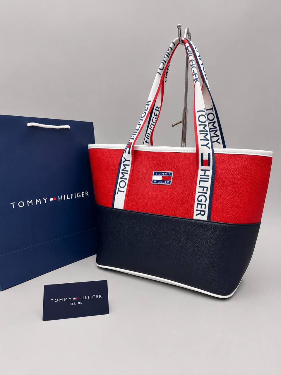 Tommy Hilfiger Γυναικεία Τσάντα Red & Navy Tote