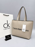 Calvin Klein Jeans Beige Logo Tote