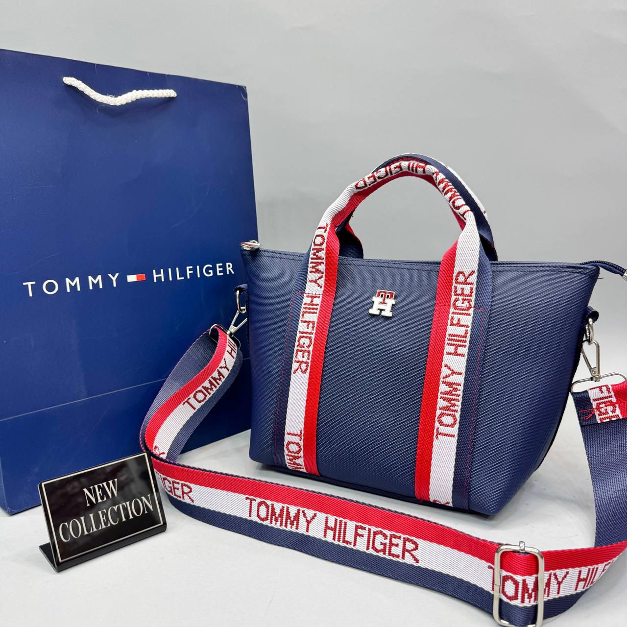 Tommy Hilfiger Navy Small Tote