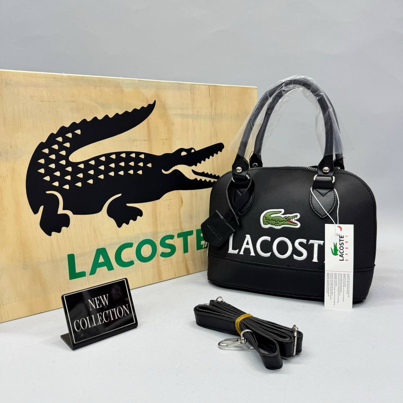 Lacoste Γυναικείο Τσαντάκι Μαύρη Handbag